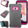 SAMSUNG Galaxy S8 Case (Belt Clip fit Otterbox Defender) Heavy Duty Rugged Multi Layer Hybrid Protective Shockproof Cover with Belt Clip [Compatible for SAMSUNG GALAXY S8] 5.8 inch (GRAY & PINK)