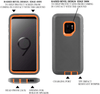 SAMSUNG Galaxy S9 Case (Belt Clip fit Otterbox Defender) Heavy Duty Rugged Multi Layer Hybrid Protective Shockproof Cover with Belt Clip [Compatible for SAMSUNG GALAXY S9] 5.8 inch (GRAY & ORANGE)