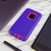 SAMSUNG Galaxy S9 Case (Belt Clip fit Otterbox Defender) Heavy Duty Rugged Multi Layer Hybrid Protective Shockproof Cover with Belt Clip [Compatible for SAMSUNG GALAXY S9] 5.8 inch (PURPLE & PINK)