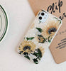 Qokey Compatible with iPhone 12 Pro Max Case 6.7 inch (2020) Marble Case for Girls Women Cute Ultra Thin Shell Pattern Flower Crystal Clear Soft Bumper TPU Silicone Anti-Scratch Phone Cover Green