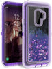 Samsung Galaxy S9 Plus Case Glitter 3D Bling Sparkle Flowing Liquid Quicksand Case Transparent 3 in 1 Shockproof TPU Silicone + PC Protective Defender Cover for Girls Women .