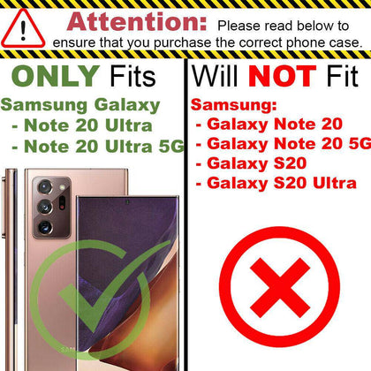 For Samsung Galaxy Note 20 Ultra Case Clear Hard Slim Protective Phone Cover - Place Wireless