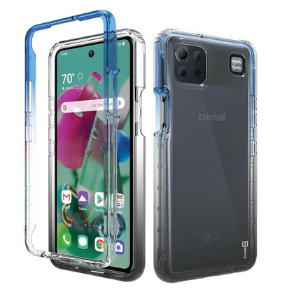 For LG K92 5G Phone Case Clear Full Body Gradient Rugged Shockproof Hard Cover - Place Wireless