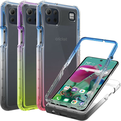 For LG K92 5G Phone Case Clear Full Body Gradient Rugged Shockproof Hard Cover - Place Wireless