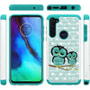 For Motorola Moto G Stylus Case Rhinestone Diamond Bling Hybrid Hard Phone Cover