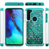 For Motorola Moto G Stylus Case Rhinestone Diamond Bling Hybrid Hard Phone Cover