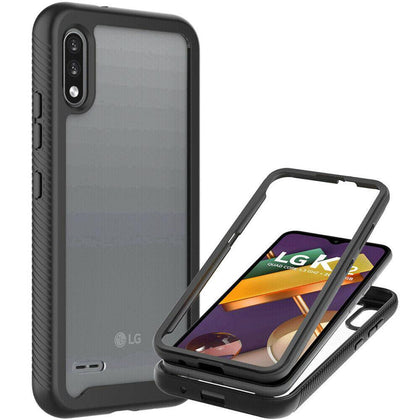 For LG K22 / K22+ Plus Phone Case Full Body Slim Military Grade Clear Hard Cover