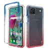 For LG K92 5G Phone Case Clear Full Body Gradient Rugged Shockproof Hard Cover