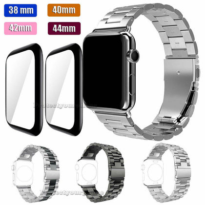 For Apple Watch Band 42mm 38mm 44mm 40mm iWatch Series 5/4/3/2 Stainless Steel - Place Wireless