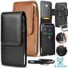 Cell Phone Holster Pouch Leather Wallet Case with Belt Loop for iphone Samsung