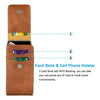 Cell Phone Holster Pouch Leather Wallet Case with Belt Loop for iphone Samsung