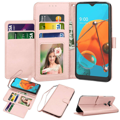 For LG Stylo 6/ K51 Phone Case Flip Leather Wallet Card Slots Holder Stand Cover - Place Wireless
