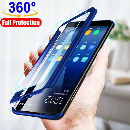 For Samsung Galaxy S7 S8 S9 S10 Plus 360° Full Cover Phone Ultra Slim Matte Case - Place Wireless