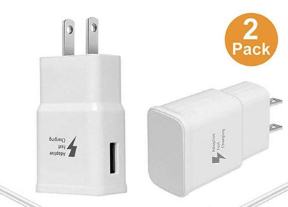 2-Pack Fast Charger Adapter USB Home Wall Outlet For Apple iPhone 8 7 Plus XS XR - Place Wireless
