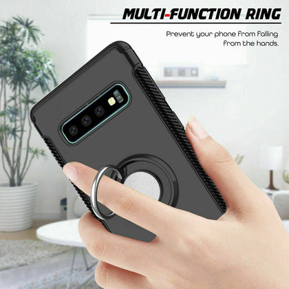 Ring Case S10 / S10e / Plus Shockproof Kickstand Hard Cover For Samsung Galaxy - Place Wireless