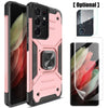 For Samsung Galaxy S21+ / S21 Ultra 5G Ring Holder Case / Lens Screen Protector