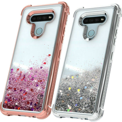 CoverON For LG Stylo 6 Liquid Glitter Case Bling Phone Cover + Screen Protector - Place Wireless