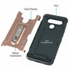 CoverON LG V50 ThinQ Card Holder Case with Kickstand Hybrid Phone Cover + Screen