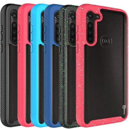 For Motorola Moto G8 Power Heavy Duty Clear Phone Case Rugged Hard Cover - Place Wireless