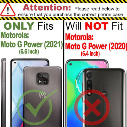 Fit Motorola Moto G Power 2021 Case and Screen Protector Full Body Phone Cover