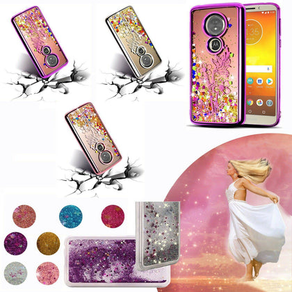 For Motorola Moto G6 / G6 Play / G6 Forge /G6 Plus Case Glitter Shock Bumper Grip Cover - Place Wireless