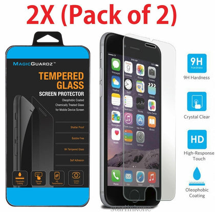 2-Pack Tempered Glass Screen Protector For Iphone 11, 11 Pro, 11 Pro Max,X/XS, XS Max, XR, 8, 8 Plus, 7, 7 Plus - Place Wireless
