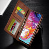 For Samsung Galaxy A11 Case, Premium Leather Wallet + Tempered Glass Protector