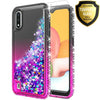 For Samsung Galaxy A01 Case, Glitter Bling Phone Cover+ Tempered Glass Protector