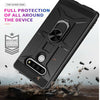 For LG K51 Phone Case, Ring Kickstand Cover + Tempered Glass Screen Protector