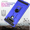 For LG K51 Phone Case, Ring Kickstand Cover + Tempered Glass Screen Protector