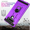 For LG K51 Phone Case, Ring Kickstand Cover + Tempered Glass Screen Protector