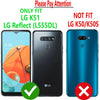 For LG K51 Phone Case, Ring Kickstand Cover + Tempered Glass Screen Protector