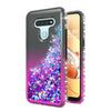 For LG Stylo 6 Case Liquid Glitter Bling Phone Cover + Tempered Glass Protector