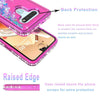 For LG Stylo 6 Case Liquid Glitter Bling Phone Cover + Tempered Glass Protector