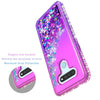 For LG Stylo 6 Case Liquid Glitter Bling Phone Cover + Tempered Glass Protector