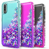 For Samsung Galaxy A01 Case, Glitter Bling Phone Cover+ Tempered Glass Protector