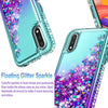 For Samsung Galaxy A01 Case, Glitter Bling Phone Cover+ Tempered Glass Protector