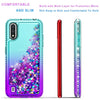 For Samsung Galaxy A01 Case, Glitter Bling Phone Cover+ Tempered Glass Protector