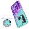 For Samsung Galaxy A11 Case, Liquid Glitter Bling + Tempered Glass Protector