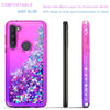 For Samsung Galaxy A11 Case, Liquid Glitter Bling + Tempered Glass Protector