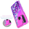 For Samsung Galaxy A11 Case, Liquid Glitter Bling + Tempered Glass Protector