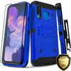 For SAMSUNG GALAXY A20 A50 Full Cover Belt Clip Case + Tempered Glass Protector