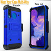 For SAMSUNG GALAXY A20 A50 Full Cover Belt Clip Case + Tempered Glass Protector