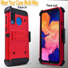 For SAMSUNG GALAXY A20 A50 Full Cover Belt Clip Case + Tempered Glass Protector