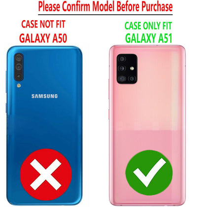 For Samsung Galaxy A51 A71 5G Case, Ring Kickstand + Tempered Glass Protector - Place Wireless