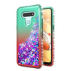 For LG Stylo 6 Case Liquid Glitter Bling Phone Cover + Tempered Glass Protector