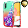 For Samsung Galaxy A01 Case, Glitter Bling Phone Cover+ Tempered Glass Protector