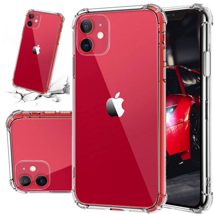 For Apple iPhone 11 Pro 6 6s 7 8 Plus X XR XS MAX  Case, Crystal Clear Anti-Scratch Shock Absorption Cover, TPU Bumper with Reinforced Corners - Place Wireless
