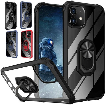 For iPhone 12 11 Pro 6 6s 7 8 Plus XS Max XR X 12 Mini Case Kickstand Ring Cover - Place Wireless