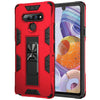 For LG Reflect LG K51/ Q51 Phone Case Red Floral Hard Cover +Tempered Glass